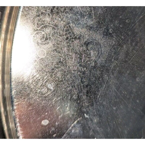 Vintage Round Tray Oneida Silversmiths USA Vintage 12-1/2" - Picture 4 of 4